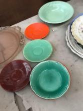 9- vintage plates & bowls
