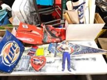 NASCAR collectibles including posters.