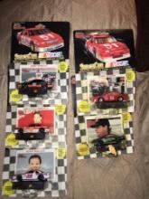 5- Racing Champions Nascar stock cars 1/64 scale Wally Dallenbach-Kenny Wallace-Jimmy Hensley-Geoff