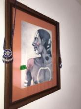 Framed Indian picture- Warrior Paint