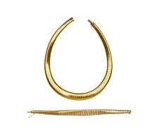 14k Yellow Gold Flexible Necklace and Bracelet