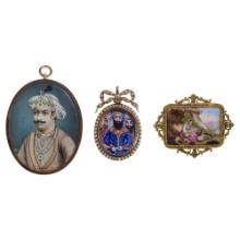 Persian Portrait Miniature Jewelry Assortment