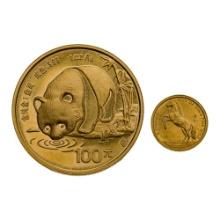 World: China and Singapore Gold Coins