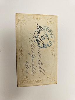 CIVIL WAR ERA ENVELOPE ADDRESSED TO 'HON HOWELL COBB - MILLEDGEVILLE GEO'