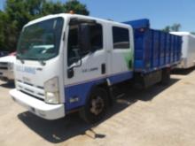 2014 Isuzu NPR Truck, s/n 54DC4J1BXES802246: S/A, Crew Cab, Landscape Dump