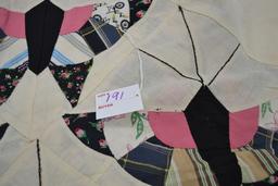 Vintage Butterfly Pattern Twin Size Quilt Top; Note: Quilt Top Only