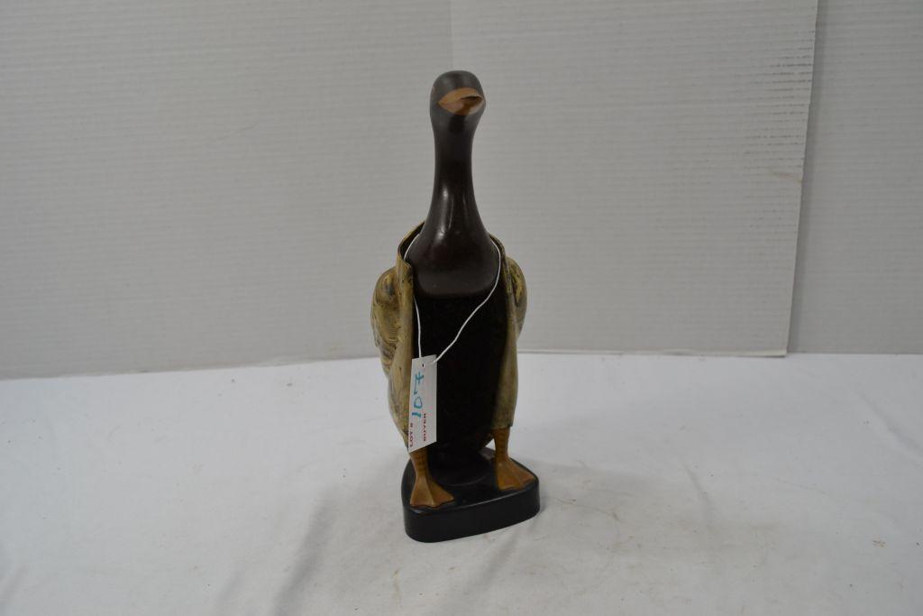 Vintage Duck Clothes Brush Marbled Plastic, 50's Mid Century 11-1/2" Tall