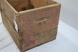 The Peters High Velocity Small Arms Ammunition Vintage Wooden Ammo Crate