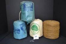 Group of 3 Vintage Paper Wrapped Oakdale Brand String and Twine