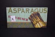 Contemporary Asparagus Sign; 14"x7"