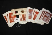 Group of Vintage Muffits Shredded Wheat Thriller-Scope 3-D Pictures and Glasses