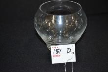 Lenox Crystal Floral Etched Dish; 4-1/4" Tall