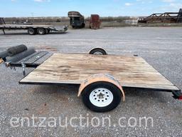 80" X 118" UTILITY TRAILER, SA, BP W/ WOOD FLOOR,