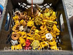 LOT OF ELECT. FENCE POST INSULATORS & GAS CAN