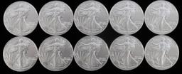 10 AMERICAN SILVER EAGLE 1 OZ SILVER DOLLAR COINS