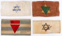 WWII GERMAN CONCENTRATION CAMP ARMBAND LOT OF 4