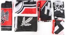 6 WWII GERMAN REICH SS & HITLER YOUTH NYLON FLAGS