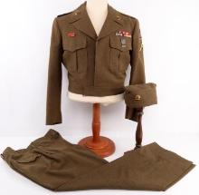 WWII US ARMY 3RD ARMORED DIVISION EM IKE UNIFORM