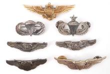 WWII ARMY NAVY AIR FORCE WINGS BADGE LOT OF 7