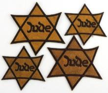 4 WWII GERMAN THIRD REICH JEWISH JUDE PATCHES