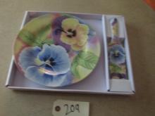 PANSY CAKE PLATE AND SERVER