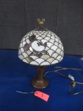MICKEY MOUSE STAINED GLASS TABLE LAMP  20 T