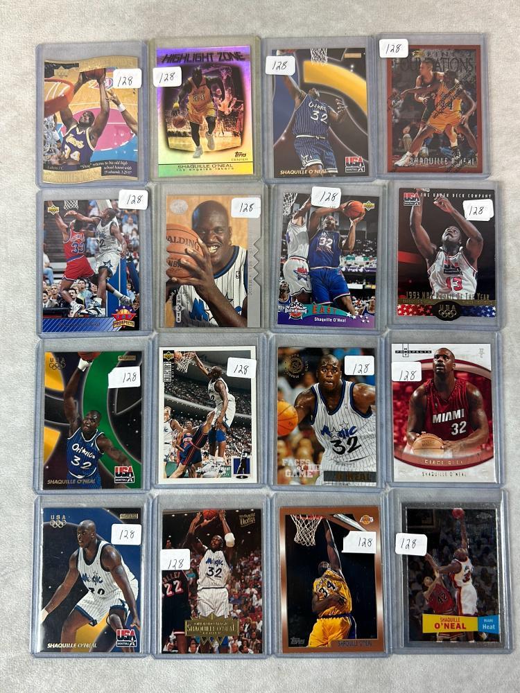 (16) Shaquille O'Neal Cards