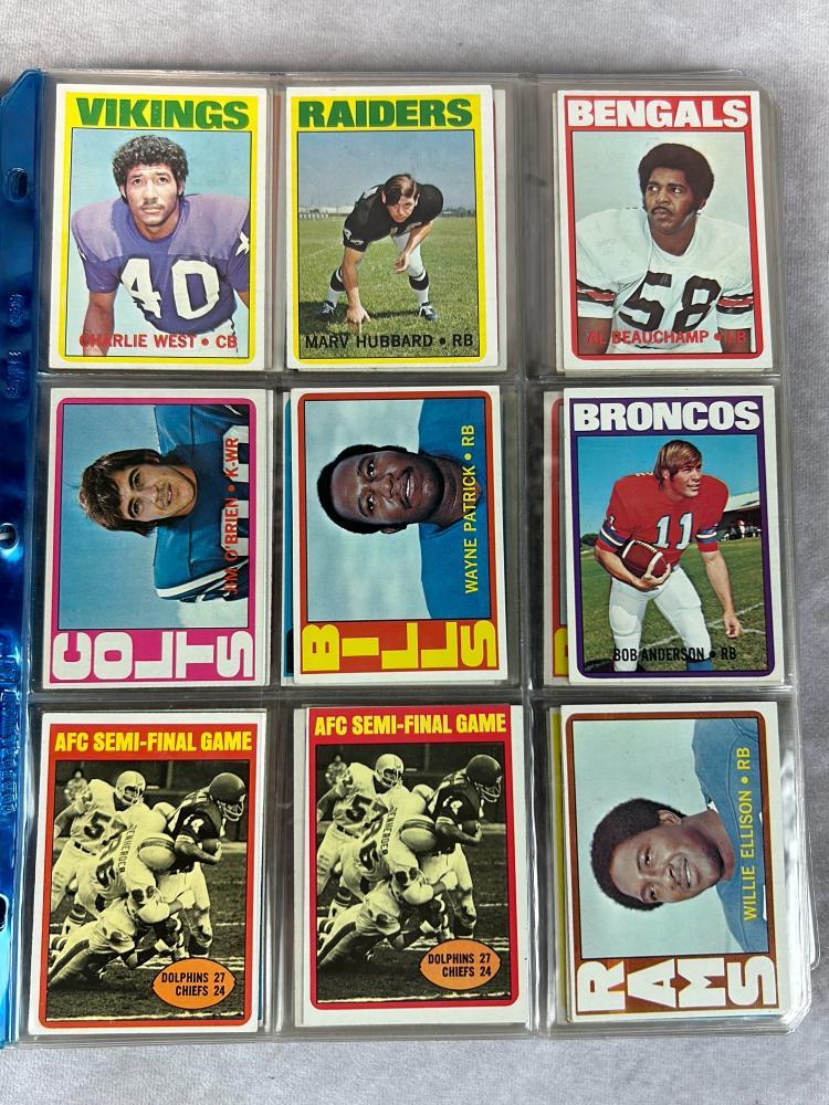(287) 1972 Topps Football - Nice Cards!