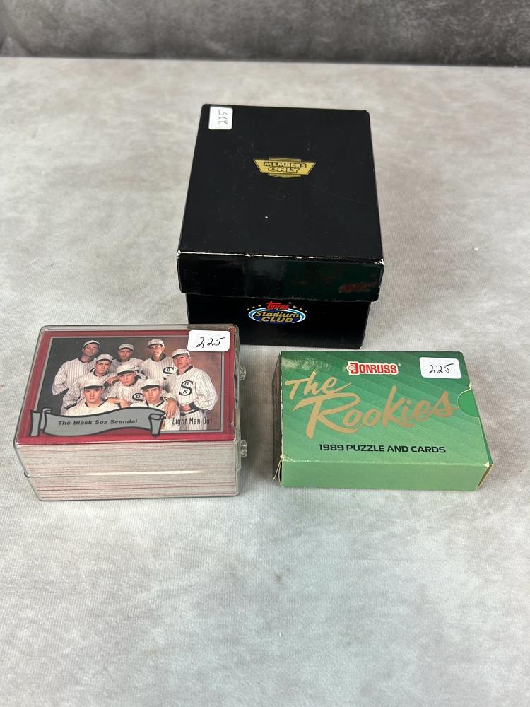 1993 Stadium Club Membership Only Series II Complete Set, 1988 Eight Men Out Set, 1989 Donruss the R