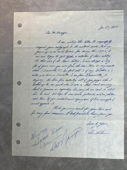 Hal Naragon Signed Magazine Page with Letter