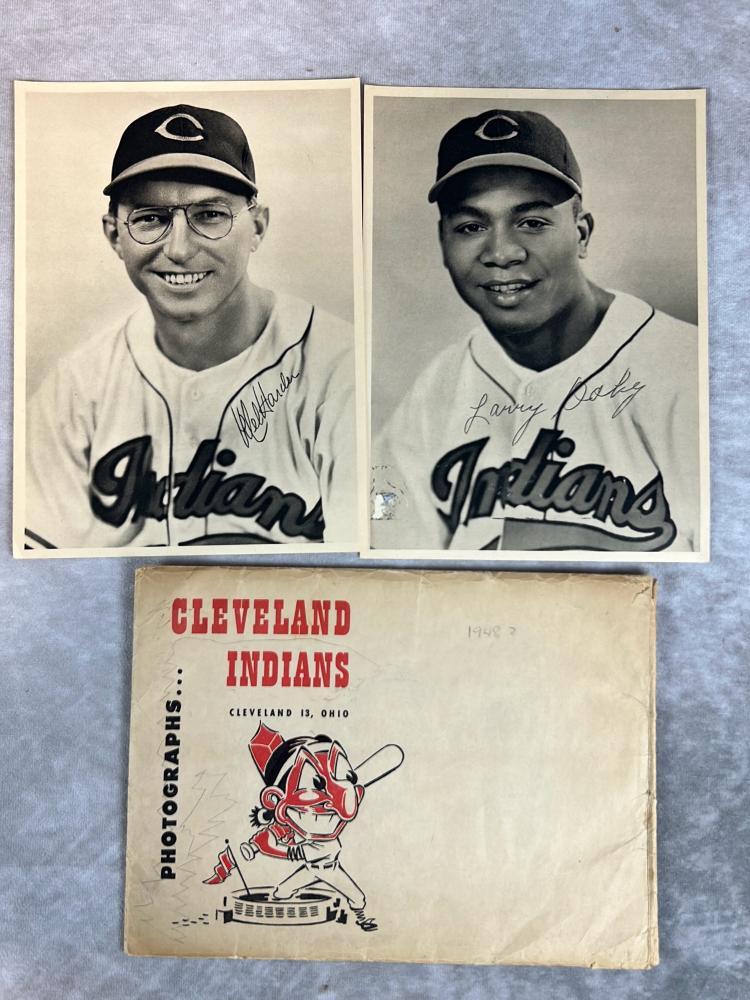 Extremely Rare 1948 Cleveland Indians Photo Set With Satchel Rookie