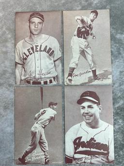 Lot of 14 1947-66 Cleveland Indians Exhibit Cards