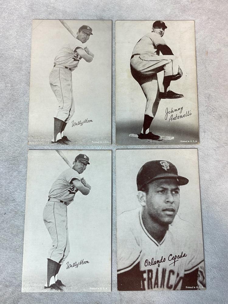 Lot of 12 1947-66 Exhibit Cards- All Blank Backs