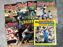 (7) Topps Baseball Sticker Albums -81, 82, 83, 85, 86, 88 Nice 84 Rough