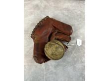 Vintage Wilson Ball Hawk Lou Boudreau - LH Four Finger Glove w/ Softball