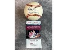 Ralph Branca/Bobby Thomson dual signed baseball, JSA