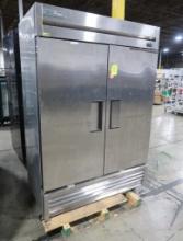 True 2-door stainless freezer