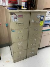 file cabinets, 2) 4-drawer & 1) 3-drawer