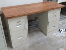 Double File Drawers with Desk Top