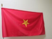 Flag of Vietnam with Pole & Base