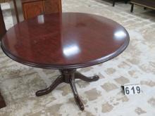48" Round Dark Wood Table