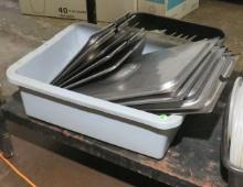 stainless pan lids (5) 1/3 pans (5) 1/3 pan lids