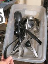 plastic and stainless steel ladles