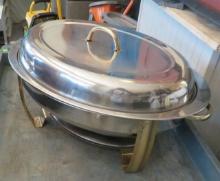 divided chafing  pan and heated rack