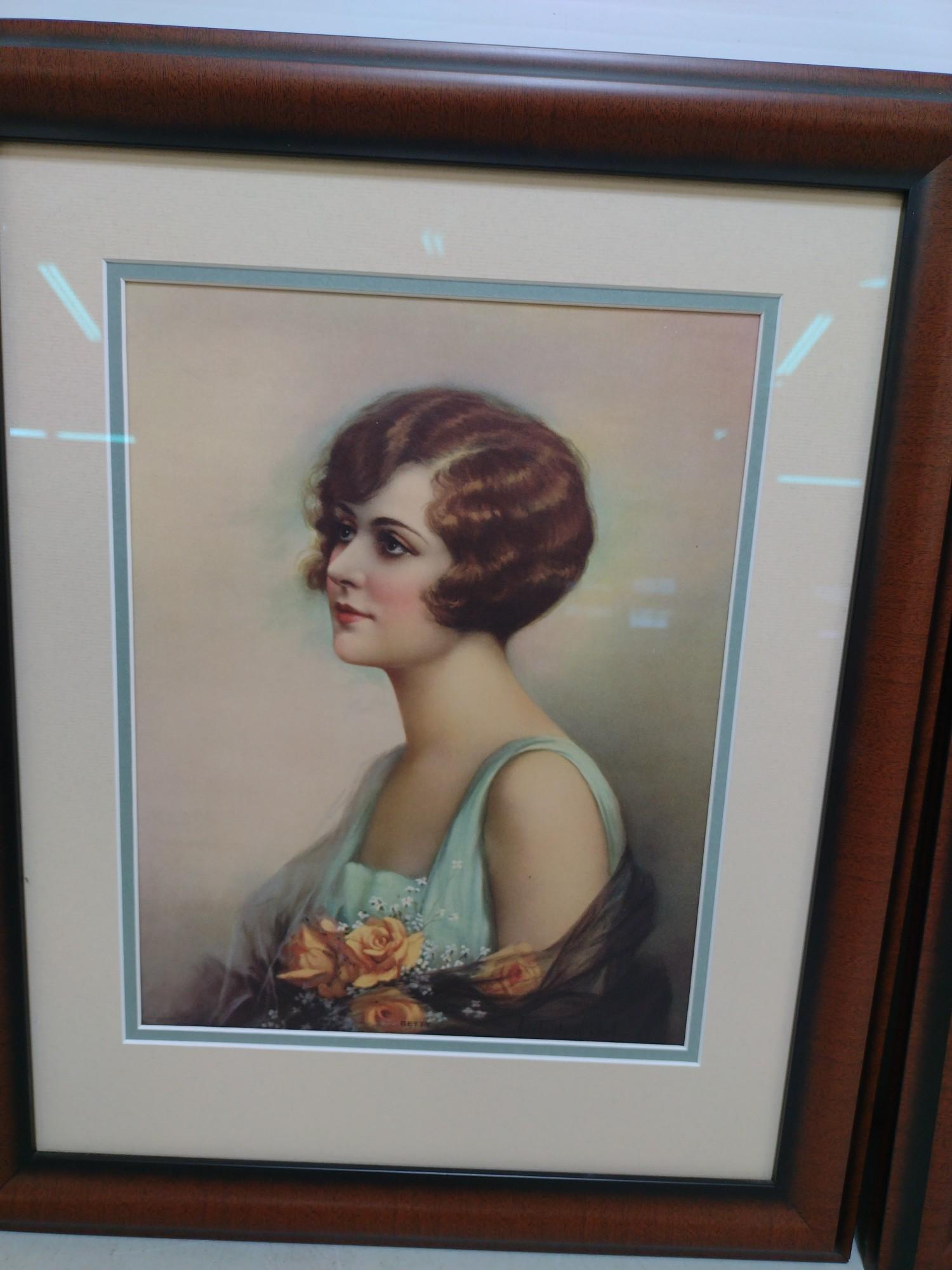 3 Portrait Prints by Adelaide Hiebel