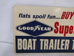 Original SSM Goodyear Boat Tire Advertising Sign