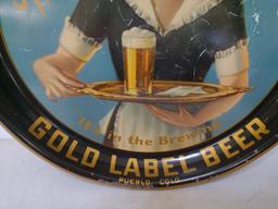 Walter's Gold Label Beer Advertising Tray
