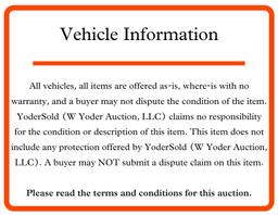 Important Vehicle/Item Information