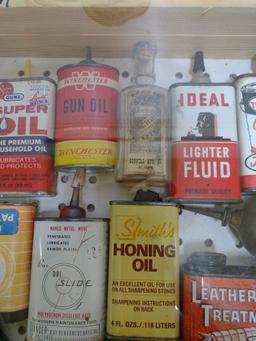 Assorted Three and Four Inch Oil Cans and More