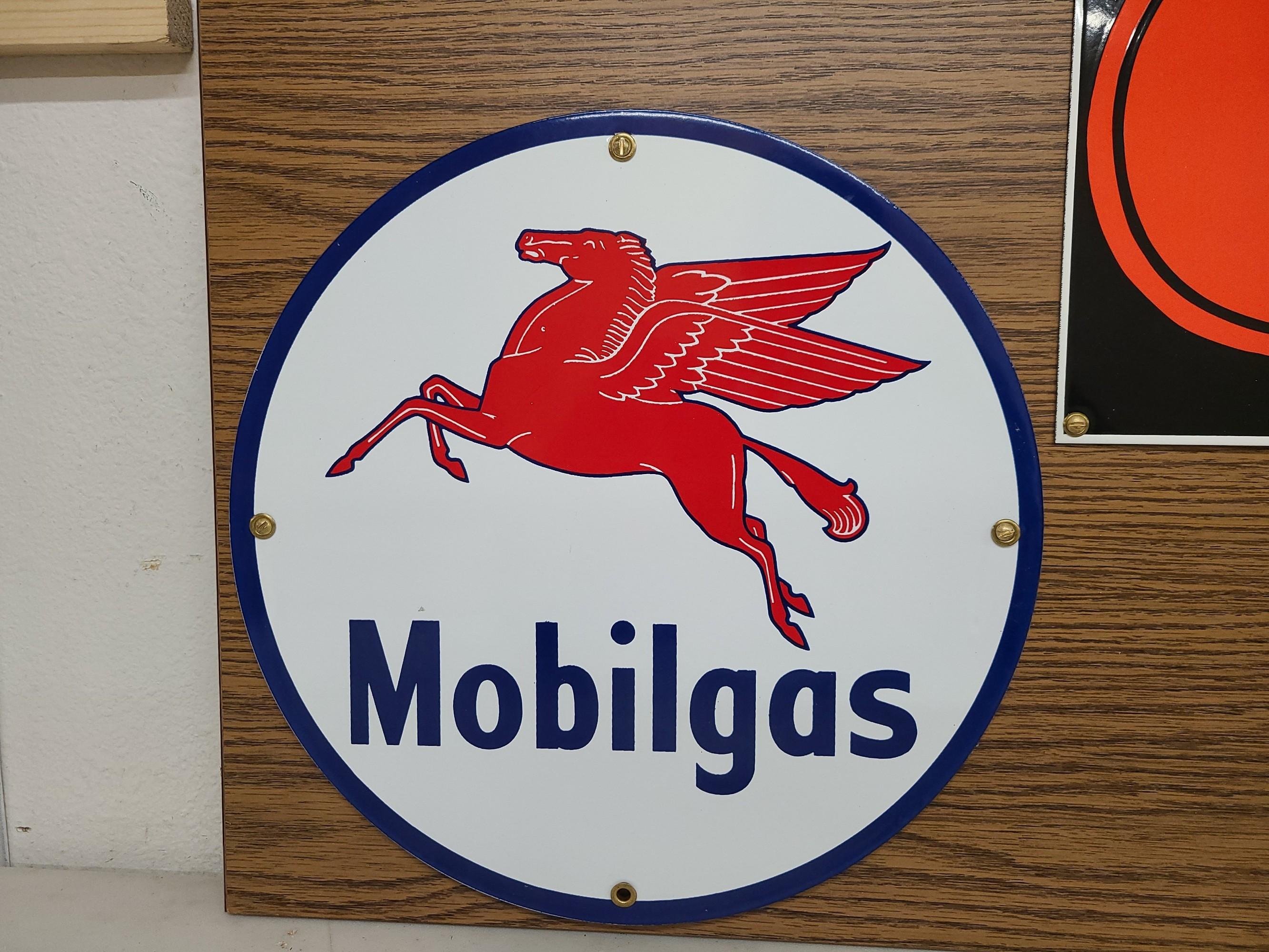 3 Mounted SST Signs Phillips, Pegasus & Pennzoil